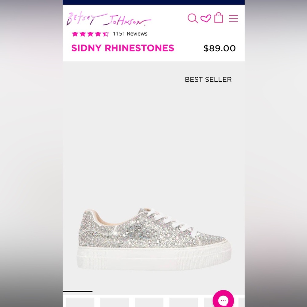Betsy Johnson Sidny Rhinestone tennis shoes